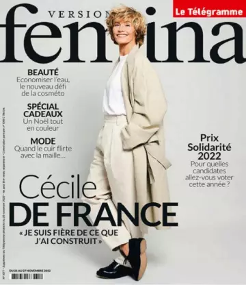 Version Femina N°1077 Du 21 au 27 Novembre 2022