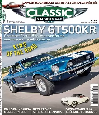 Classic et Sports Car N°92 – Novembre 2020